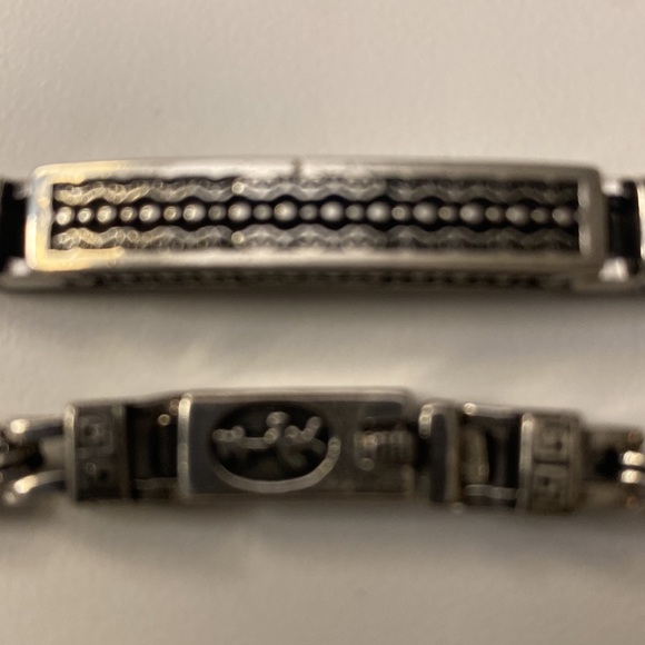 Men’s Retro Peace Pattern Woven Chain Bracelet - Picture 5 of 7